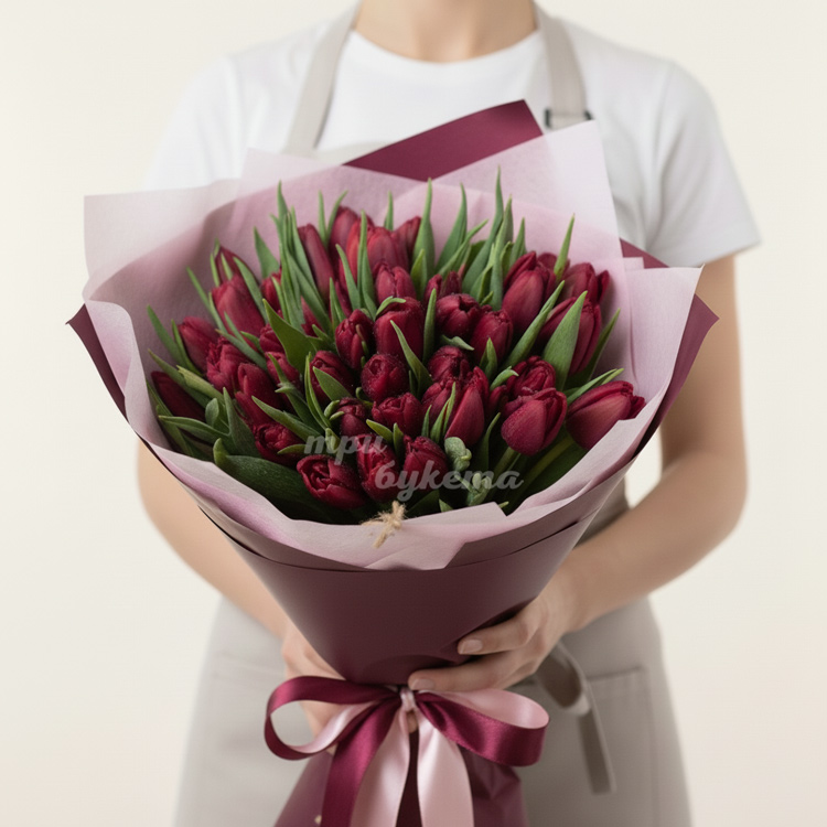 51 розовый тюльпан