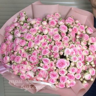 101 кустовая розовая роза 60 см